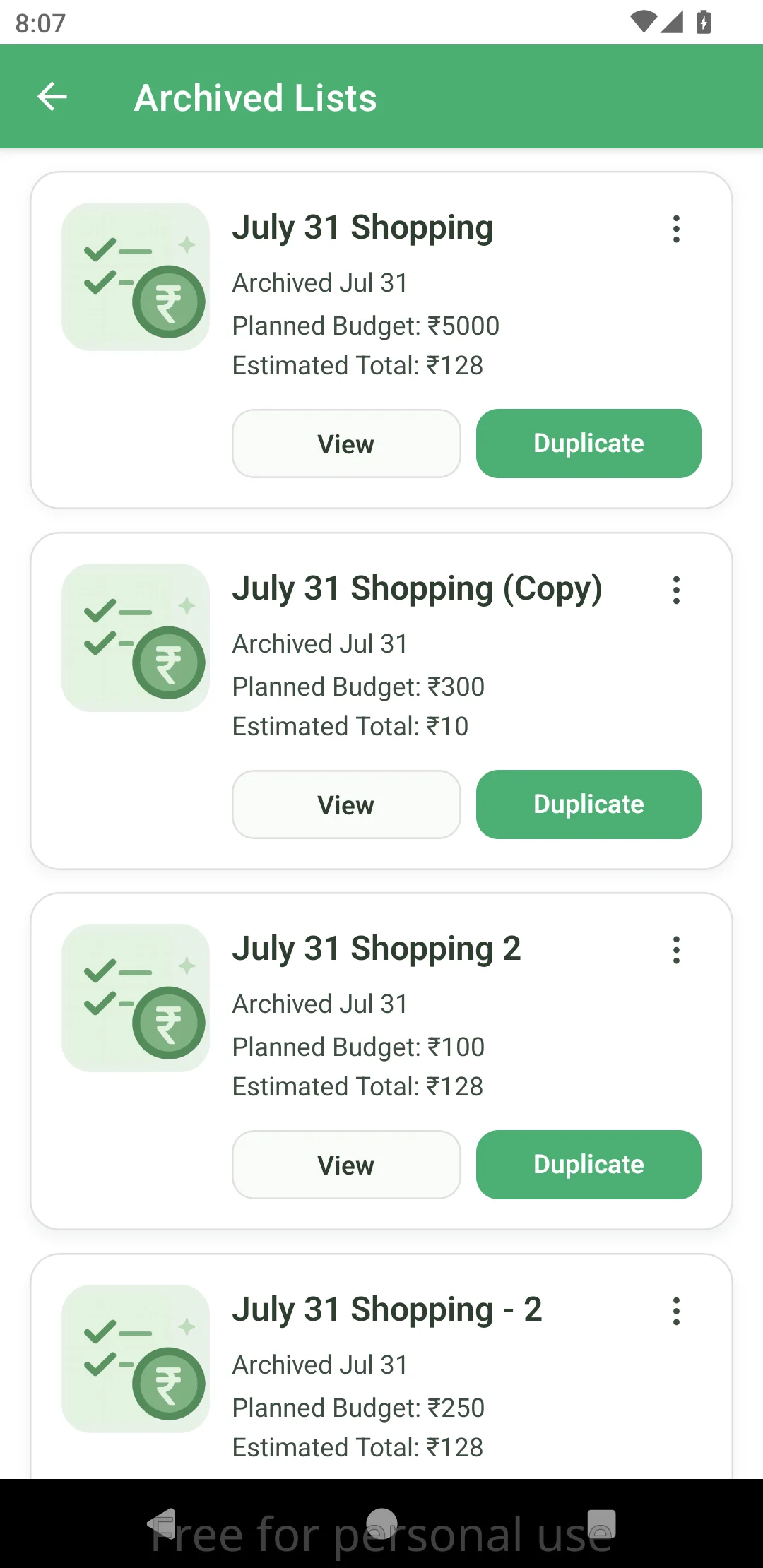 Fruggy Archived Lists